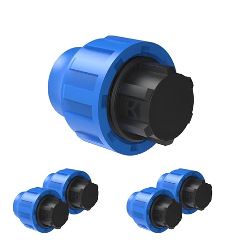 Kirchhoff Fitting Endstück | Kunststoff | 25 mm | für HDPE Rohr | 5 Stück im Set | Verschiedene Größen | DVGW geprüft | Trinkwasserqualität | Made in EU, Schwarz, 984846617-5 von Kirchhoff