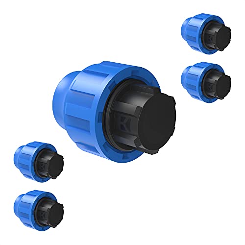 Kirchhoff Fitting Endstück | Kunststoff | 32 mm | für HDPE Rohr | 5 Stück im Set | Verschiedene Größen | DVGW geprüft | Trinkwasserqualität | Made in EU, Schwarz, 984846717-5 von Kirchhoff