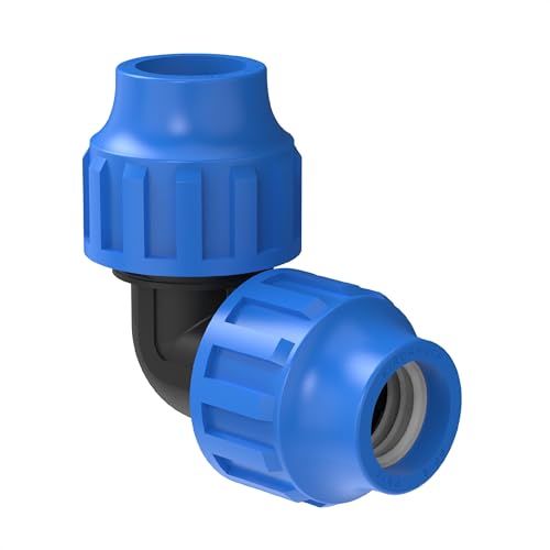 Kirchhoff Fitting Verbindungswinkel 90° | Kunststoff | 25 x 25 mm | für HDPE Rohr | Verschiedene Größen | DVGW geprüft | Trinkwasserqualität | Made in EU, Schwarz, 25 mm Kirchhoff Fitting Verbindungswinkel 90° | Kunststoff | 25 x 25 mm | für HDPE Rohr | Verschiedene Größen | DVGW geprüft | Trinkwasserqualität | Made in EU, Schwarz, 25 mm von Kirchhoff