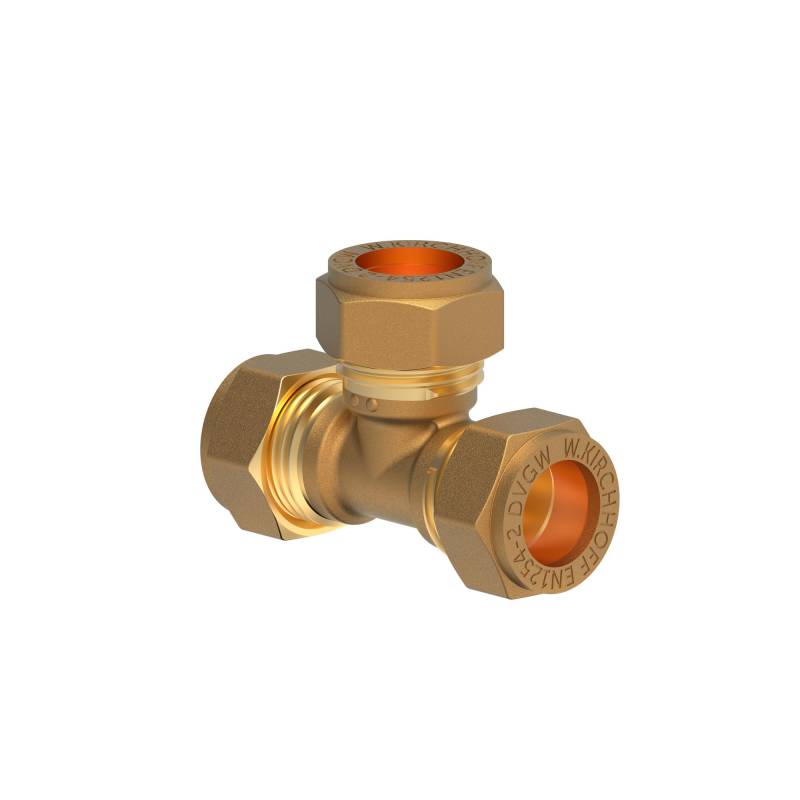 Kirchhoff Klemmfitting für CU-Rohr, T-Stück, Messing, 15 mm Kirchhoff Klemmfitting für CU-Rohr, T-Stück, Messing, 15 mm von Kirchhoff