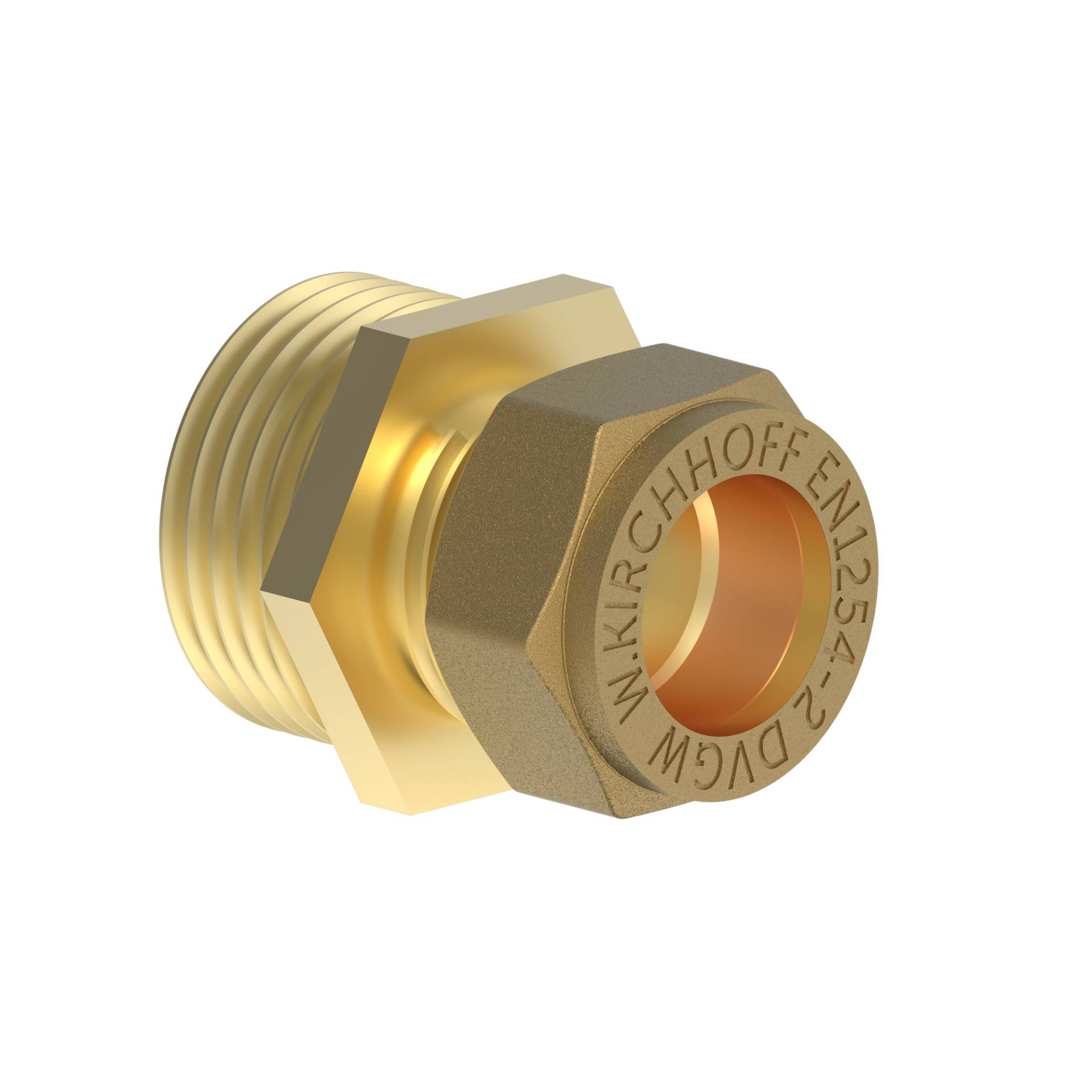 Kirchhoff Klemmfitting für CU-Rohr, Übergangsstück, Messing, 22 mm x 1"AG Kirchhoff Klemmfitting für CU-Rohr, Übergangsstück, Messing, 22 mm x 1"AG von Kirchhoff
