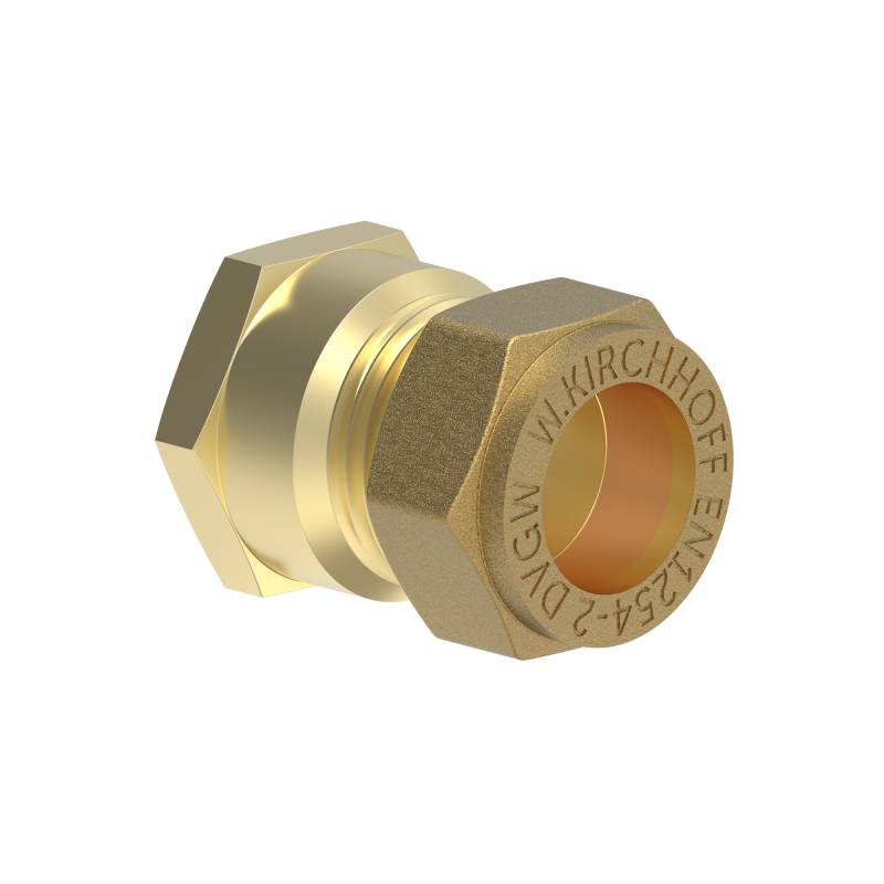 Kirchhoff Klemmfitting für CU-Rohr, Übergangsstück, Messing, 22 mm x 3/4"IG Kirchhoff Klemmfitting für CU-Rohr, Übergangsstück, Messing, 22 mm x 3/4"IG von Kirchhoff