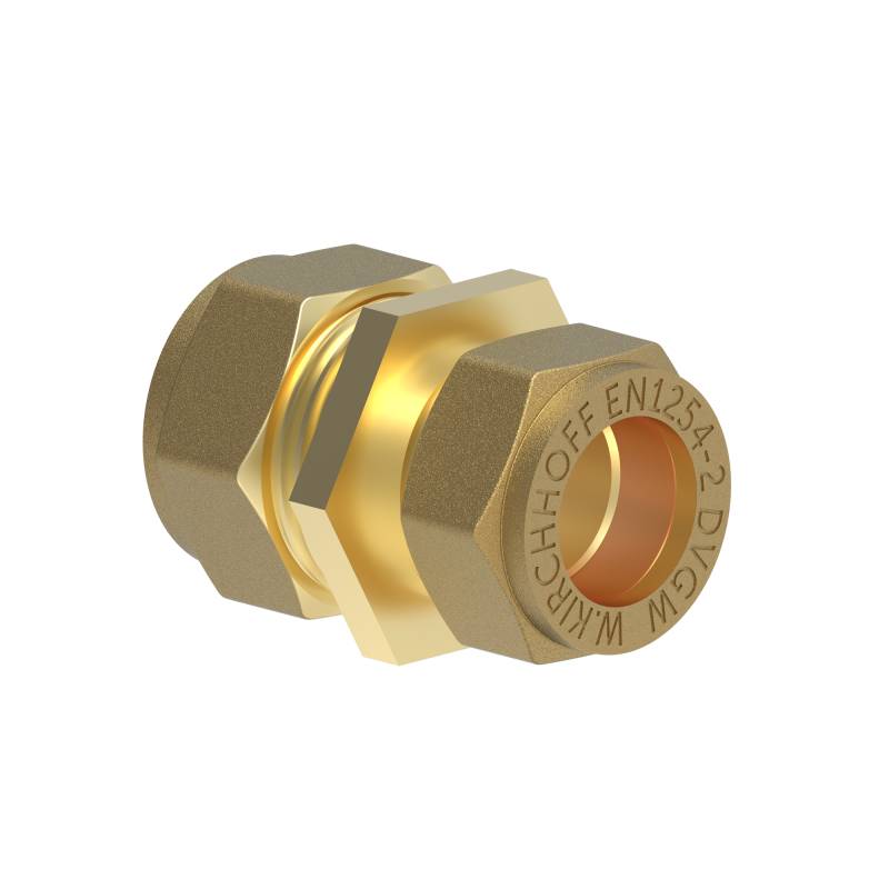 Kirchhoff Klemmfitting für CU-Rohr, Verbindungsstück, Messing, 15 x 12 mm von Kirchhoff