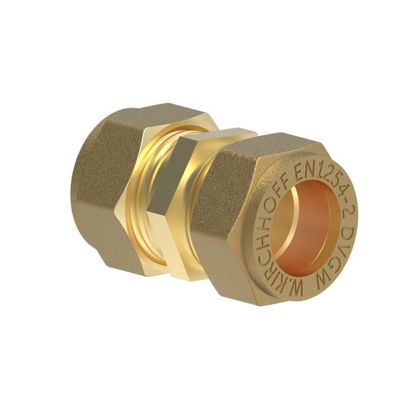 Kirchhoff Klemmfitting für CU-Rohr, Verbindungsstück, Messing, 22 mm von Kirchhoff