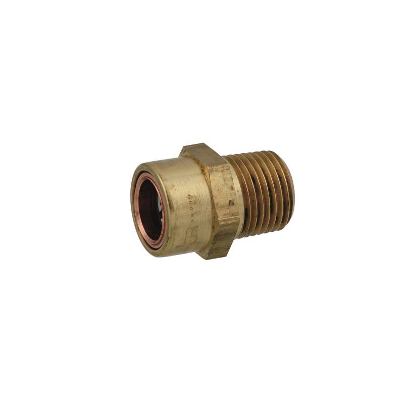 Kirchhoff Übergangsnippel Messing blank Ø 22 mm x 3/4" Außengewinde von Kirchhoff