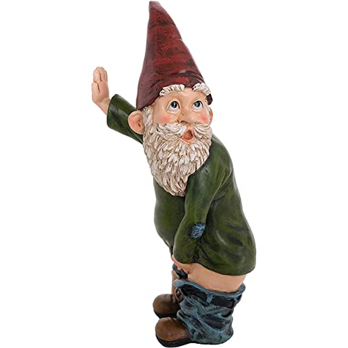 Kirdume Gartenzwerg Ornament, Garten GNOME Statue, Lustige Garten GNOME Dekoration Im Freien, Gartenzwerg Mittelfinger Gross, Miniatur Gartenfigur, Lustige Gartenzwerge Wetterfest von Kirdume