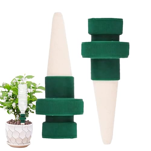Tropfgeräte-Set, Bewässerungsstäbe für Zimmerpflanzen | 2 Stück Blumengarten-Tropfgerät | Automatische Gartenbewässerung, Tropfpfähle, effiziente Bewässerung für Gartenbäume und Sträucher von Kirdume