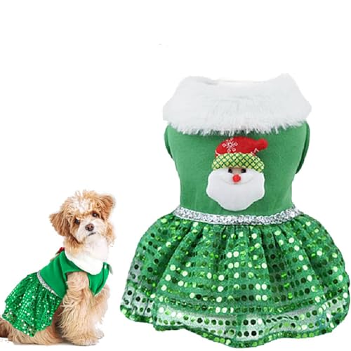 Kirei Sui Partykleid für kleine Welpen, Hunde, Katzen, glitzernd, Weihnachtsmann, Frohe Weihnachten, Ostern, Tutu, Partykleid, Grün, Größe M Kirei Sui Partykleid für kleine Welpen, Hunde, Katzen, glitzernd, Weihnachtsmann, Frohe Weihnachten, Ostern, Tutu, Partykleid, Grün, Größe M von Kirei Sui
