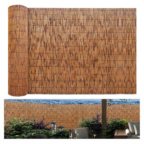Schilfrohrzaun Sonnenschutz Sichtschutz Garten Handgewebte Windschutzmatten Langlebiger Atmungsaktiver Schatten Vor Blicken Schattiert Objekte Für Balkon Offene Terrasse Und Gartenzäunen(Carbonization Schilfrohrzaun Sonnenschutz Sichtschutz Garten Handgewebte Windschutzmatten Langlebiger Atmungsaktiver Schatten Vor Blicken Schattiert Objekte Für Balkon Offene Terrasse Und Gartenzäunen(Carbonization von KireiBamboo