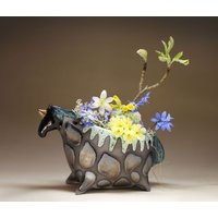 Einhorn - Hängender Übertopf, Wanddekoration, Keramik Blumenvase, Pflanzenliebhaber Geschenk, Handgemachte Kunst, Auf Bestellung von KirillovShop