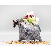 Einhorn - Übertopf, Keramik Blumenvase, Pflanzenliebhaber Geschenk, Handgemachte Kunst, Auf Bestellung von KirillovShop