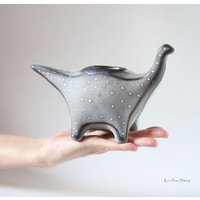 Keramik Blumenvase, Blumentopf Für Sukkulenten Und Pflanzen, Heimdekoration, Kaktustopf, Dinosaurierfigur, Handgefertigte Kunst, Auf Bestellung von KirillovShop