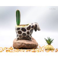 Keramik Übertopf, Hund Blumentopf, Handgemachter Pflanzenliebhaber Geschenk, Kleiner Dackel Vase, Home Deko, Auf Bestellung von KirillovShop