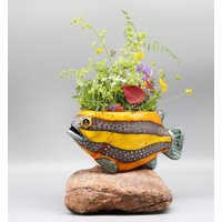 Kreative Keramik Fisch Wandbehang, Handgefertigte Vase Kunst Made To Order Kreative Keramik Fisch Wandbehang, Handgefertigte Vase Kunst Made To Order von KirillovShop