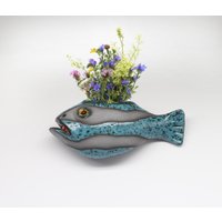 Wandvase Keramik Fisch, Wandvase, Wandskulptur, Kunstwerk, Made To Order Wandvase Keramik Fisch, Wandvase, Wandskulptur, Kunstwerk, Made To Order von KirillovShop