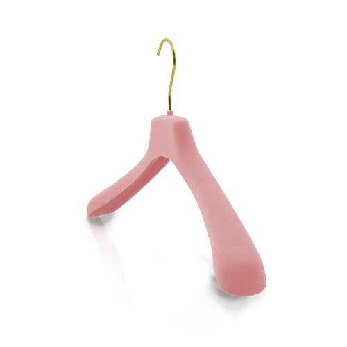 Kiroplast 15 Kleiderbügel aus Samt Schulterhaken Geflockt rutschfest Krücken Mäntel Jacken 42 cm (Rose) von Kiroplast