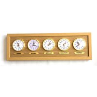 Holzlook Personalisierte Uhr Mit 5 Etiketten. Individualisierbare 5-Zone-Uhr. Time Zone Uhr. Individuelle Städte Zeit. Personalisierte Anhängern von KirpiArt