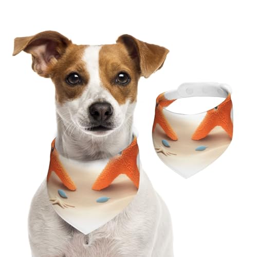 Hundehalstuch mit Seestern, für kleine, mittelgroße und große Hunde, Dreieckstuch für Mädchen oder Jungen, Rosa Hundehalstuch mit Seestern, für kleine, mittelgroße und große Hunde, Dreieckstuch für Mädchen oder Jungen, Rosa von Kirrowe