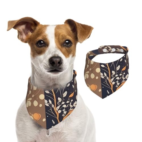 Hundehalstuch mit getrockneten Blumen an der Wand, für kleine, mittelgroße und große Hunde, Dreieckstuch für Mädchen oder Jungen von Kirrowe