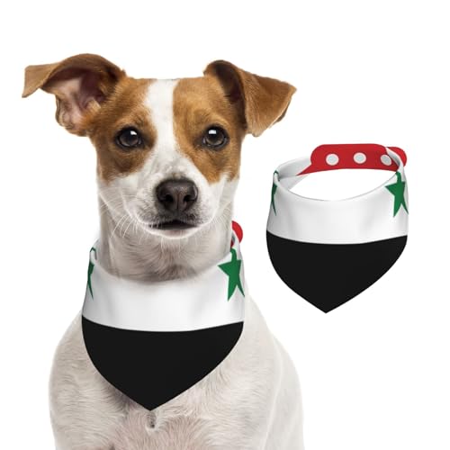 Hundehalstuch mit syrischer Flagge, für kleine, mittelgroße und große Hunde, Dreieckstuch für Mädchen oder Jungen Hundehalstuch mit syrischer Flagge, für kleine, mittelgroße und große Hunde, Dreieckstuch für Mädchen oder Jungen von Kirrowe