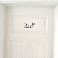 Türschild "Bad Mit Anker" Selbstklebend Für Zimmertür/Schriftzug Deko von KirschbaumDesign