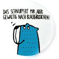 Button, Magnet, Taschenspiegel, Flaschenöffner Blaubärkuchen von KirschbluetenTsunami
