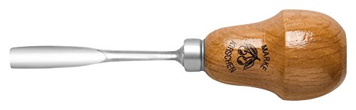 "KIRSCHEN" Werkzeuge 5631010 | Kerbschnitzbeitel mit Birnenheft Stich 10, gekröpft & tiefer Höhlung - 10mm von KIRSCHEN