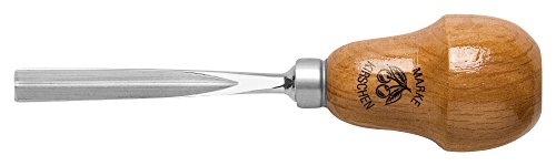 "KIRSCHEN" Werkzeuge 5639006 | Kerbschnitzbeitel mit Birnenheft Stich 39, gerade & V-förmig - 6mm von KIRSCHEN