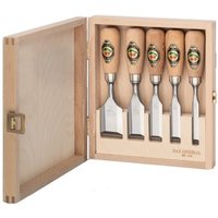 Kirschen Kurzbeitelsatz im Holzkasten aus Weißbuche 5 teilig 167 mm 1157000 von Kirschen