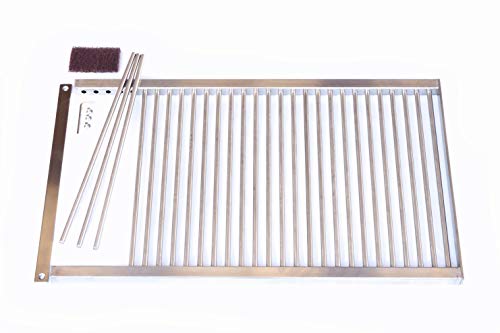 Kirschner Metallbau GRILLROST Maßanfertigung ZERLEGBAR 6mm - 8mm Stäbe Edelstahl Grill Rost rostfrei (8mm 181-220cm) von Kirschner Metallbau