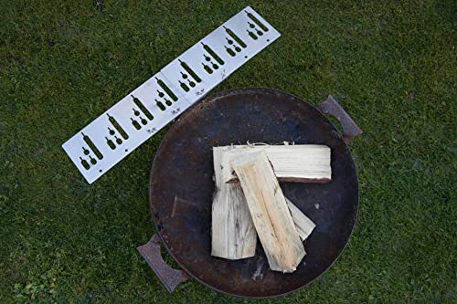 Kirschner Metallbau Spießhalter Steckerlfisch Grillaufsatz Fisch Halter Fischgrill VA Holzkohlegrill Gasgrill (Set 6 Montage an Feuerschalen (8-Fische)) von Kirschner Metallbau