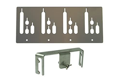 Kirschner Metallbau Spießhalter Steckerlfisch Grillaufsatz Fisch Halter Fischgrill VA Holzkohlegrill Gasgrill (Set 7 Klemmhalter Feuerschale (4-Fische)) von Kirschner Metallbau