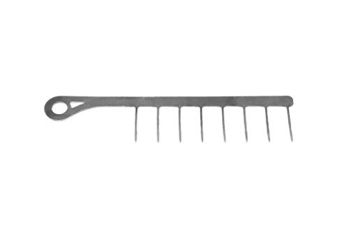 WurstKamm Wurstwender Edelstahl Wurst Grillzange Wursthalter Grillguthalter Bratwurst Rostbratwurst Grillzubehör Grillgadget Geschenk (Maxi 8er) von Kirschner Metallbau