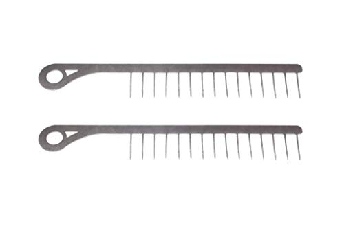 WurstKamm Wurstwender Edelstahl Wurst Grillzange Wursthalter Grillguthalter Bratwurst Rostbratwurst Grillzubehör Grillgadget Geschenk (Mini 16er 2er Set) von Kirschner Metallbau