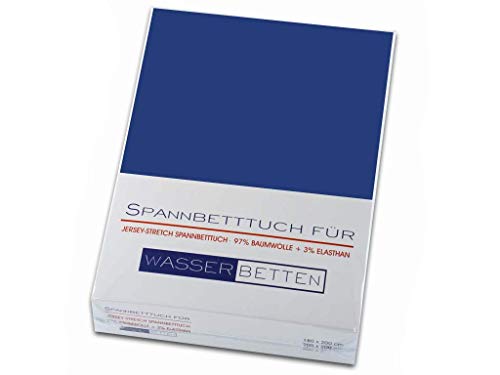 JERSEY STRETCH SPANNBETTLAKEN KÖNIGSBLAU 140x200-160x220 CM BLAU WASSERBETT SPANNBETTTUCH BETTLAKEN LAKEN BETTTUCH KIRSTEN BALK von Kirsten Balk