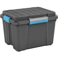 KIS 237440 Aufbewahrungsbox Scubba stapelbar (B x H x T) 495 x 340 x 390 mm Grau-Blau, Schwarz 1 St von Kis