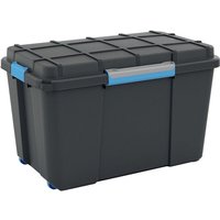 KIS 241508 Aufbewahrungsbox Scubba stapelbar (B x H x T) 735 x 460 x 445 mm Grau-Blau, Schwarz 1 St von Kis