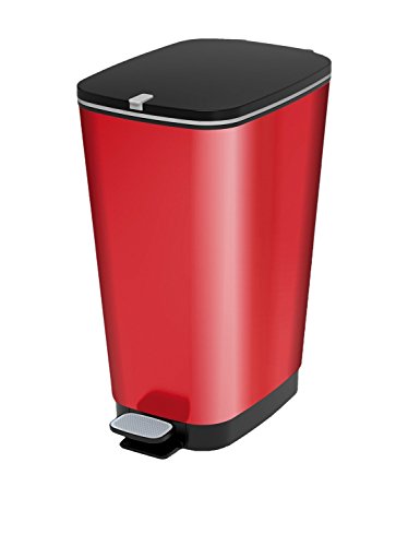 Kis Abfallbehälter Chic 45 Liter in rot, Plastik, 29x44.5x60.5 cm von KIS