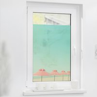 LICHTBLICK Fensterfolie Meer türkis rosa B/L: ca. 100x100 cm von LICHTBLICK