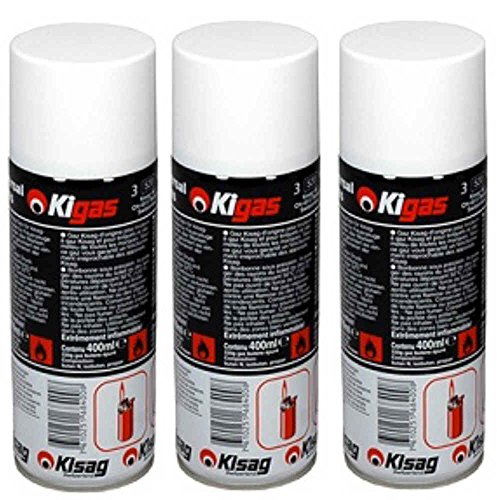 3 x Flaschen Kisag Kigas a 400ml Flasche mit 5 fach Adapter von Kisag