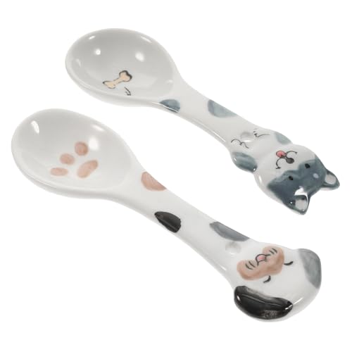 Kisangel 2 Stück Keramik Löffel für Haustiere Futterlöffel und Rührlöffel für Hunde und Katzen Sicher und Langlebig Ansprechendes Musterdesign für Fütterung von Tiernahrung Kisangel 2 Stück Keramik Löffel für Haustiere Futterlöffel und Rührlöffel für Hunde und Katzen Sicher und Langlebig Ansprechendes Musterdesign für Fütterung von Tiernahrung von Kisangel