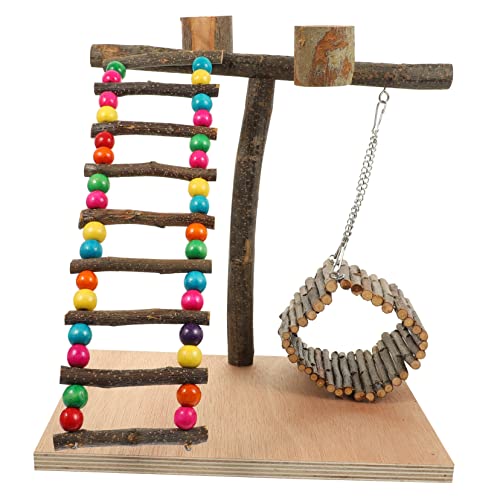Kisangel Papagei Stand Holz Interaktiver Sittich Spielplatz Vogeltrainingsständer Sittichkäfigzubehör Dekorativer Papageienständer für Schreibtisch Vogelspielplatz Zubehör Kisangel Papagei Stand Holz Interaktiver Sittich Spielplatz Vogeltrainingsständer Sittichkäfigzubehör Dekorativer Papageienständer für Schreibtisch Vogelspielplatz Zubehör von Kisangel