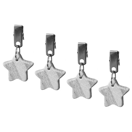 Kisangel Tischdeckenklammern 4 Stück Marmorgewichte für Tischdecken rutschfeste Clips für Outdoor Windschutz für Tischdecken Wiederverwendbare Tischdeckenbeschwerer von Kisangel