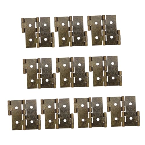 Kisangel 10 Stück Teiliges Doppeltwirkende Scharniere aus Eisen Rostbeständig Bidirektional für Möbel Raumteiler Türen und Klappschirme Einfache Montage Antikgrün von Kisangel