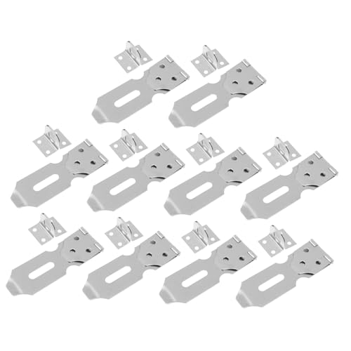 Kisangel 10 Stück Teiliges Edelstahl Türschloss Hasp Rostfrei Robust und Langlebig Praktische für Schrank Tür und Tor Einfache Montage Idealer Schutz für Zuhause und Büro Kisangel 10 Stück Teiliges Edelstahl Türschloss Hasp Rostfrei Robust und Langlebig Praktische für Schrank Tür und Tor Einfache Montage Idealer Schutz für Zuhause und Büro von Kisangel