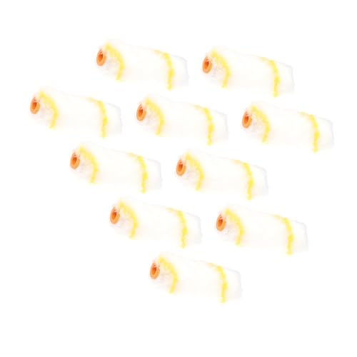 Kisangel 10 Stück Teiliges Farbroller Kurzflor Polyester ohne Griff Langlebige Farbwalzen für Wasser Ölfarben Gleichmäßige Farbaufnahme für Heimwerker und Wandgestaltung von Kisangel