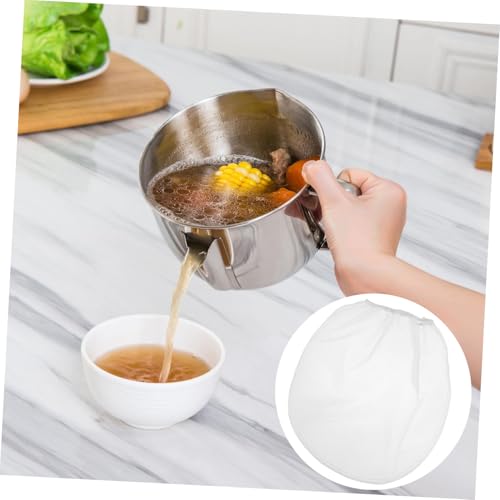 Kisangel 10 Stück Teiliges Ölfilterbeutel Kordelzug Polyester feinmaschiges Filtersieb für Farbpigmente Hochelastisch und Reißfest Fassungsvermögen zum Filtern von Lack und Farbe von Kisangel