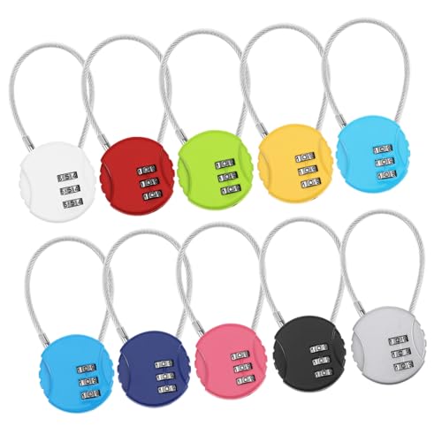 Kisangel 10 Stück Teiliges Zahlenschloss Stahlkabelschlaufen Verstellbares Reiseschloss für Koffer und Gepäck Einfach zu Bedienen Vielseitig für Schränke und Taschen Geeignet Kisangel 10 Stück Teiliges Zahlenschloss Stahlkabelschlaufen Verstellbares Reiseschloss für Koffer und Gepäck Einfach zu Bedienen Vielseitig für Schränke und Taschen Geeignet von Kisangel