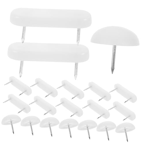 Kisangel 100 Stück Furniture Nail Pads Holzstuhl Bodenprotektoren Nagelgleiter mit Kunststoffkappen rutschfest Geräuschdämpfend für Tische Stühle Schränke Holzmöbel von Kisangel