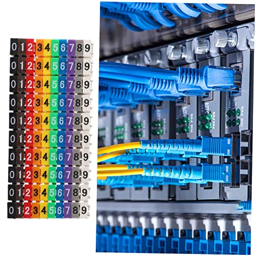 Kisangel 100 Stück Kabelmarkierung Bunte Kabelbeschriftung Clips Kunststoff Langlebig Wiederverwendbar für Drahtkabel Identifikation Nummerierung bis Praktische Kabel organizer von Kisangel